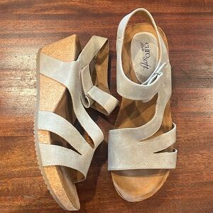 Stylish Silver Wedge Sandals
